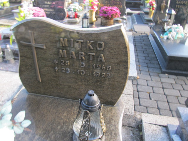 Marta Mitko 1948 Wodzisław Śląski Kokoszyce - Grobonet - Wyszukiwarka osób pochowanych